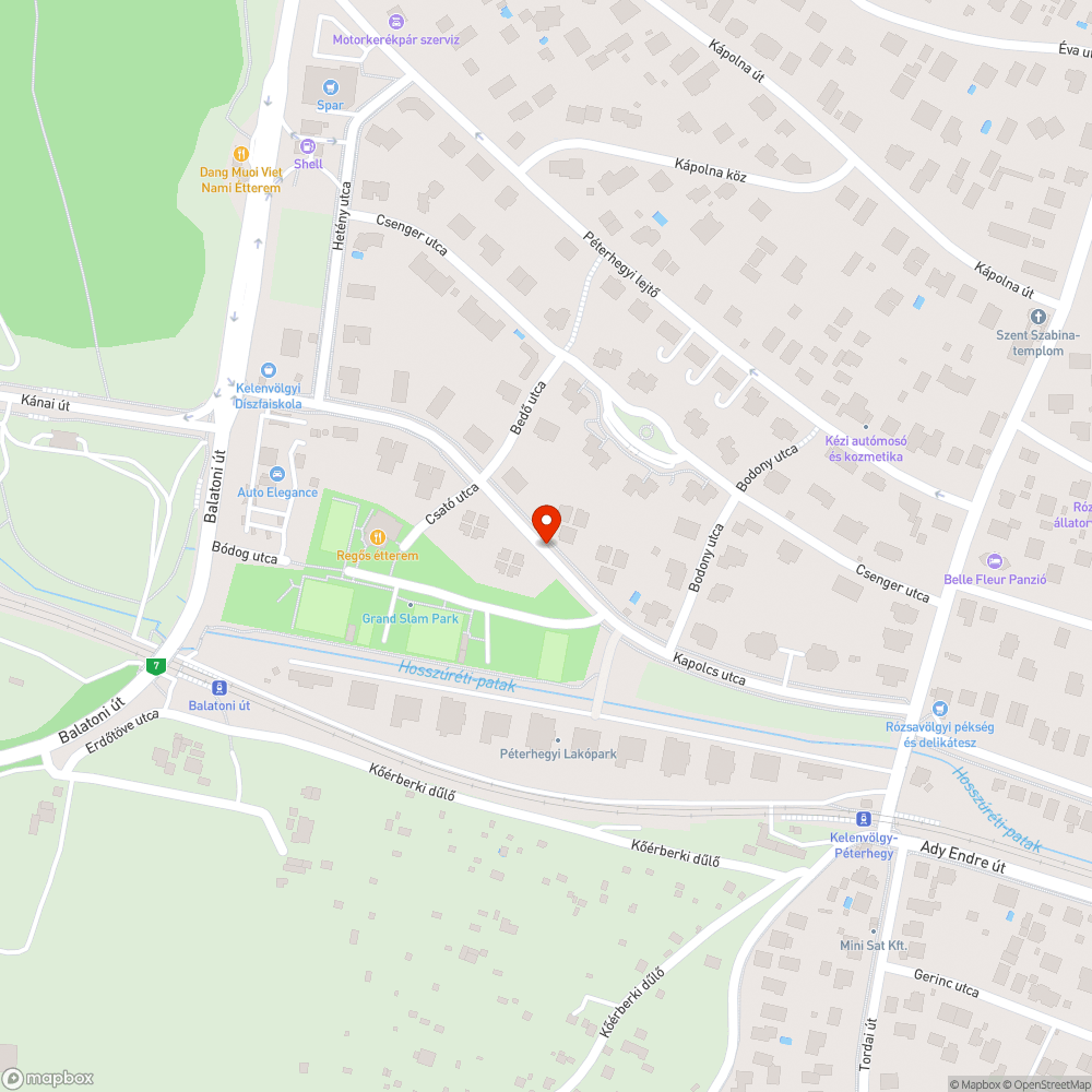 Kapolcs utca fekvőrendőrei bejelentés helye