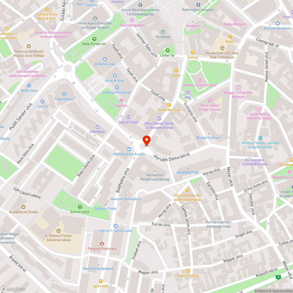 Megsüllyedt úttest, járda a Rendőrséggel szemben bejelentés helye