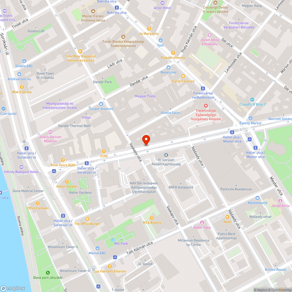 Szemétlerakás a Haller utcában bejelentés helye