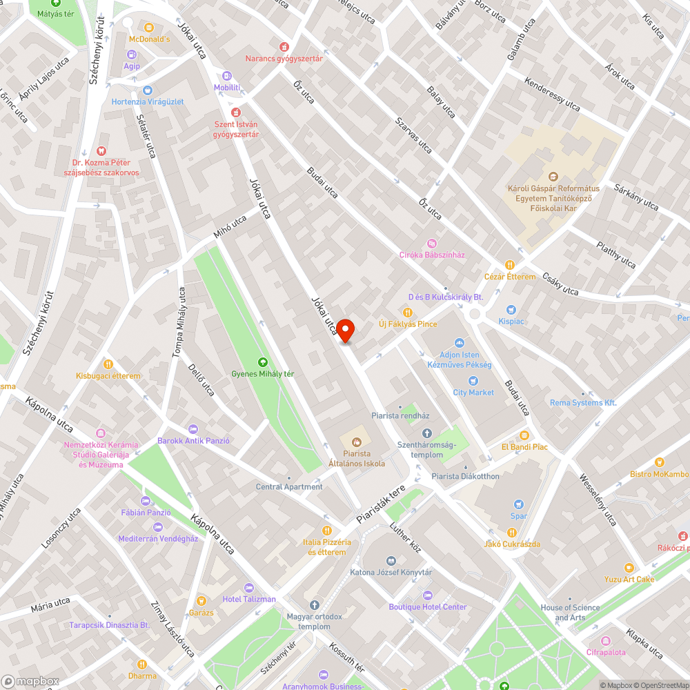 Beszakadt úttest a Jókai utcán - FRISSITÉS bejelentés helye