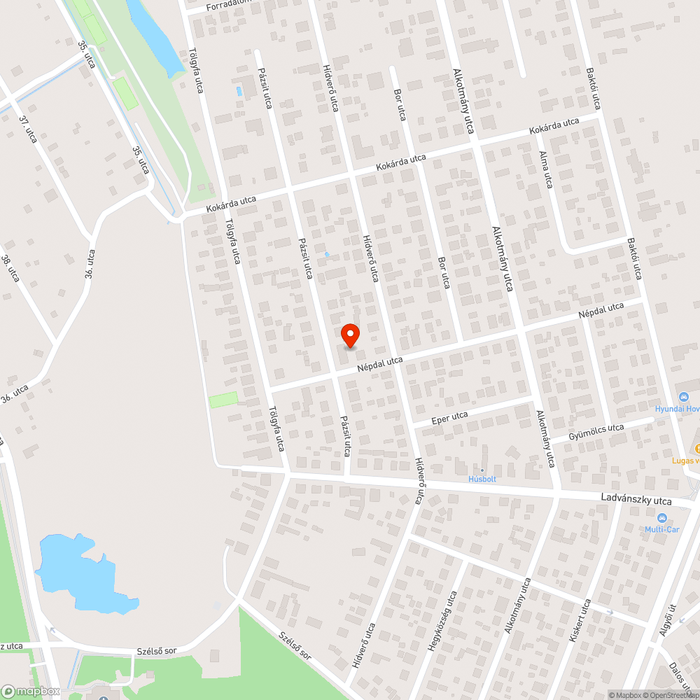 A teljes aszfalt réteg eltűnt - balesetveszély és vízelvezetési probléma bejelentés helye