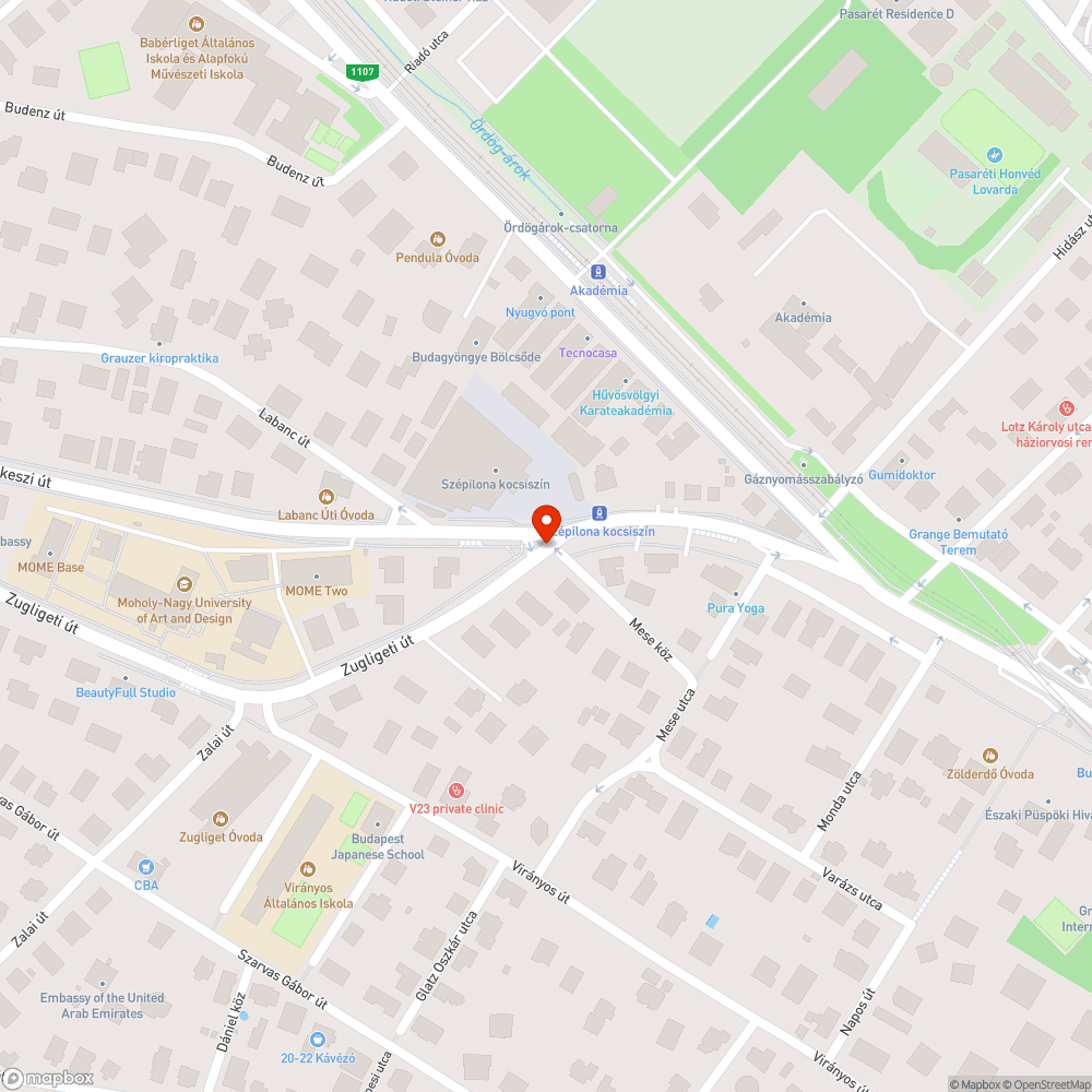 Villamos síneknél úthiba, úthiány bejelentés helye