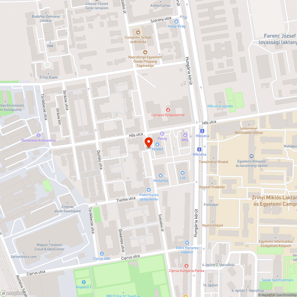 Rendetlen Százados út bejelentés helye