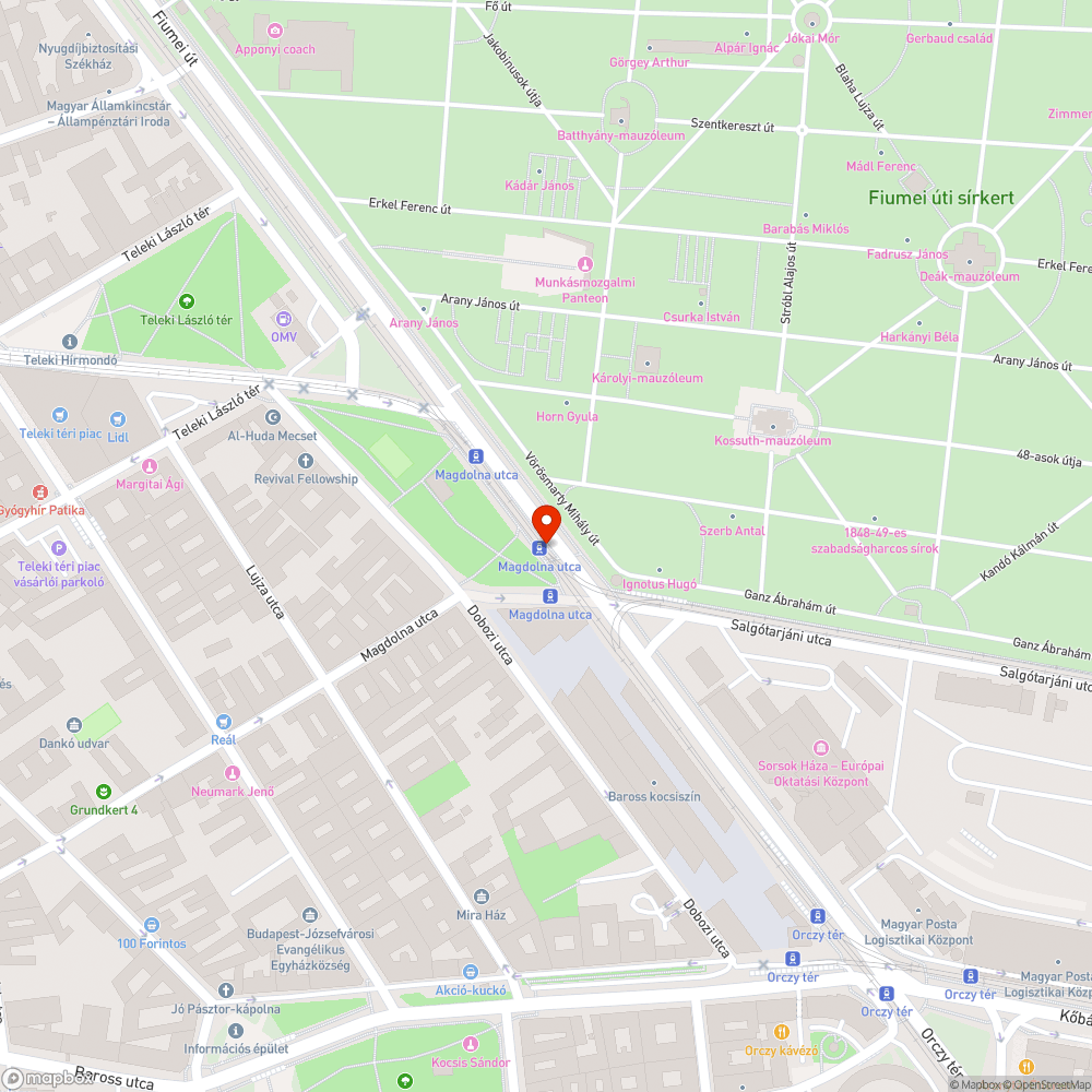 Hiányzó világítás bejelentés helye