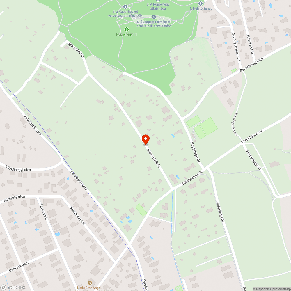 Hatalmas szemétkupacok a Spanyolréti úton bejelentés helye