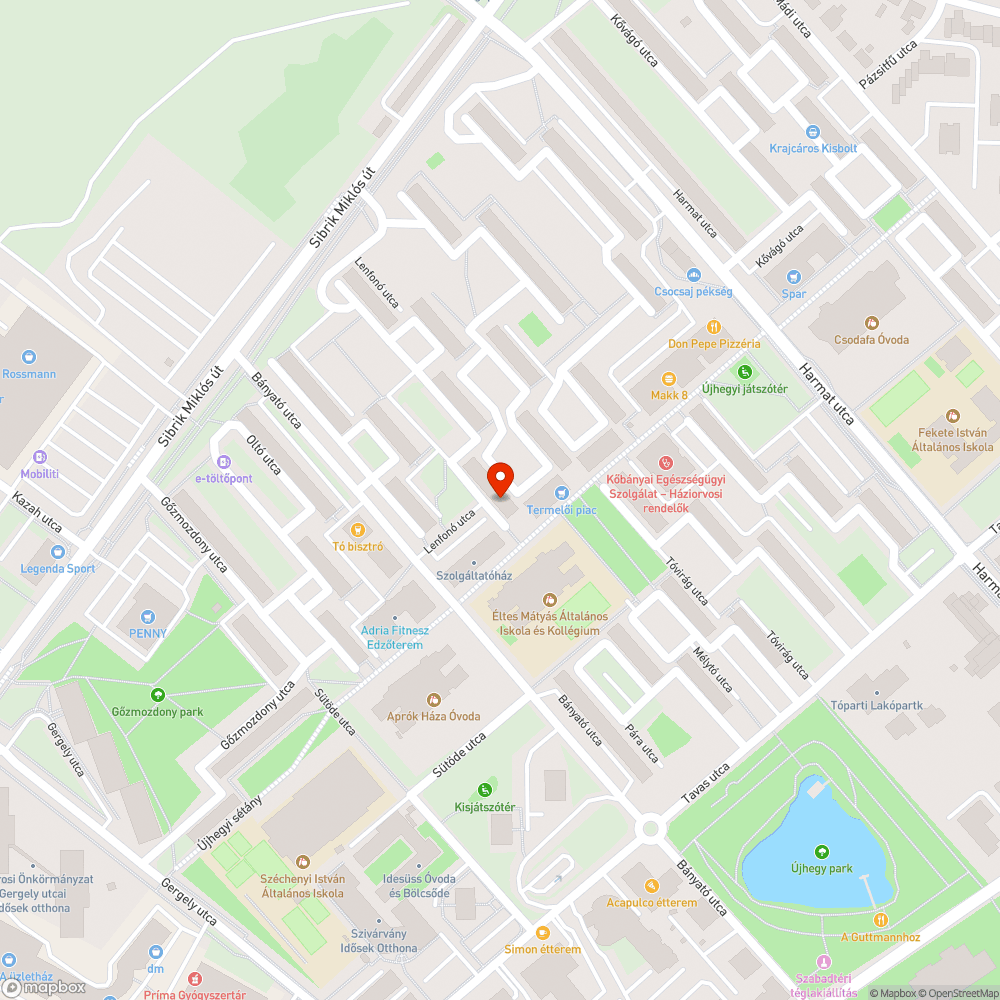 Kavics zsákokban bejelentés helye