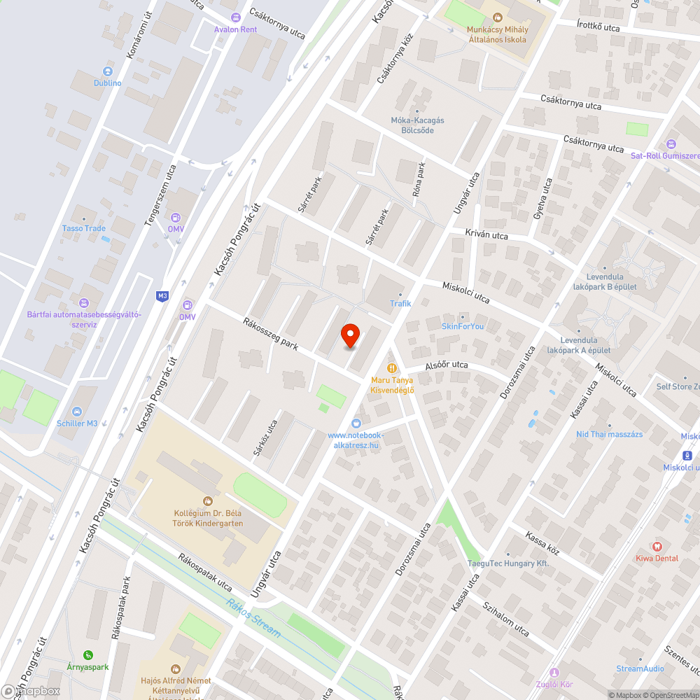 Rákosszeg park 1 hátsó parkoló bejáratánál bejelentés helye