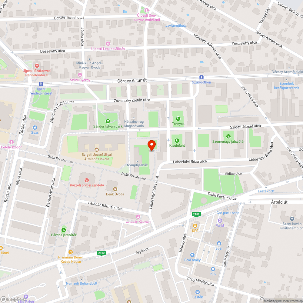 Nyugdíjasházból származó lomok bejelentés helye