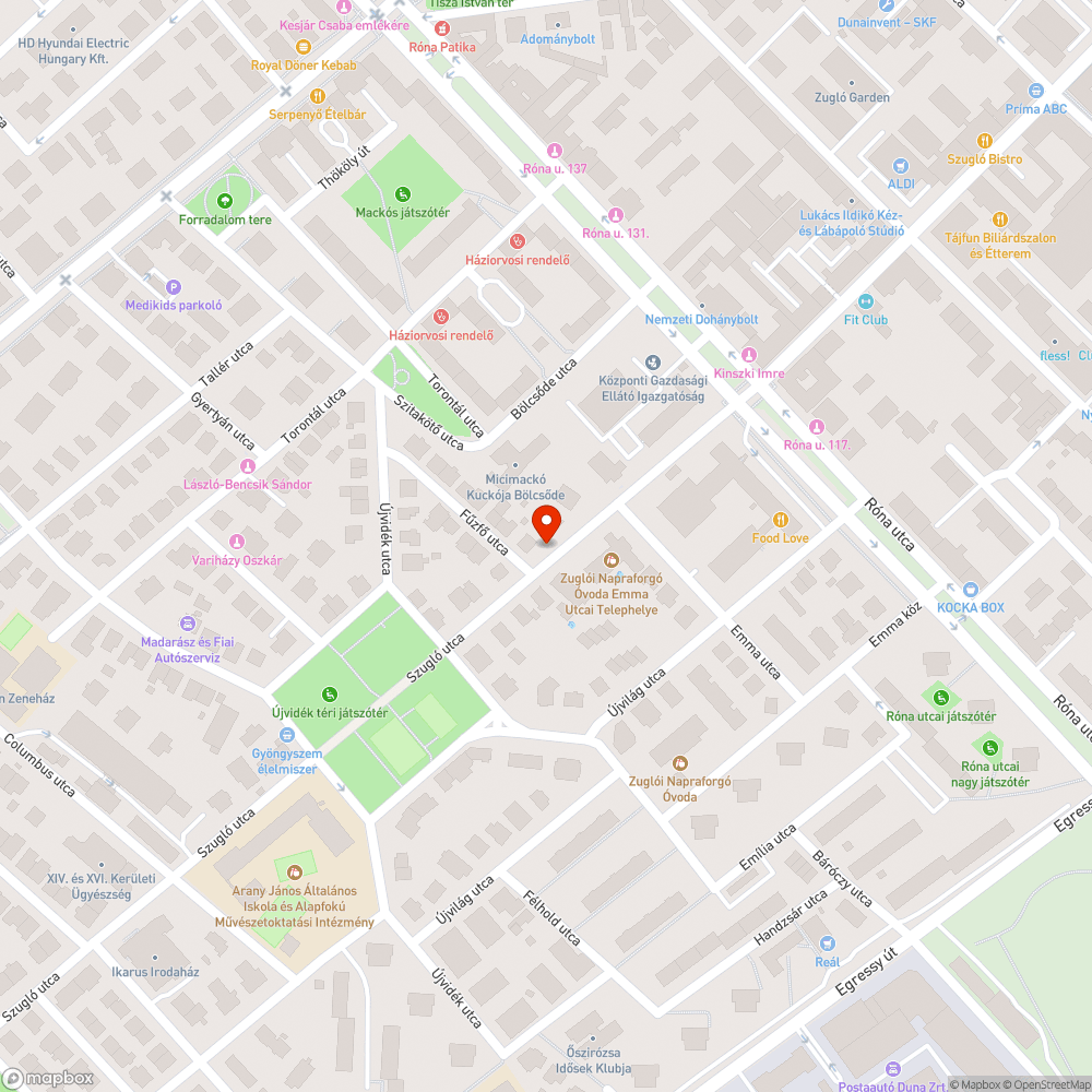 Fatuskó bejelentés helye