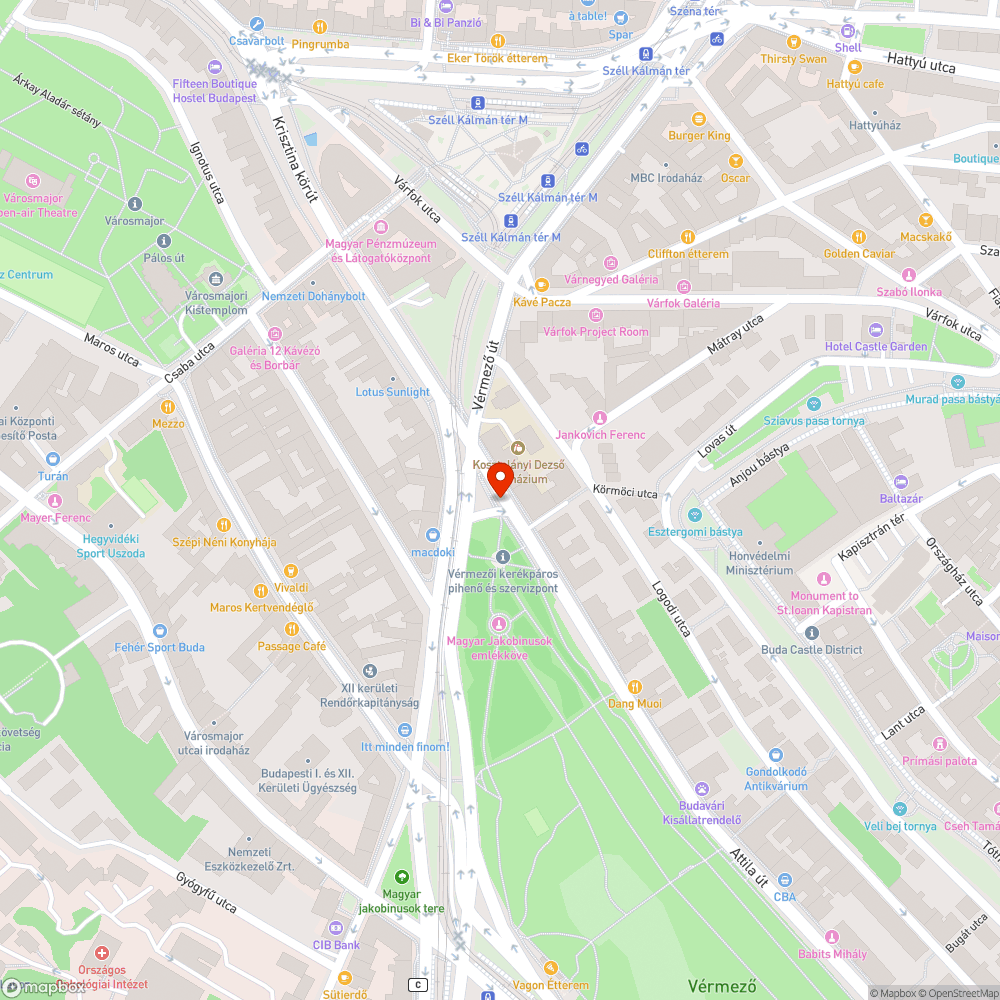 Kerékpárútra lógó fa bejelentés helye