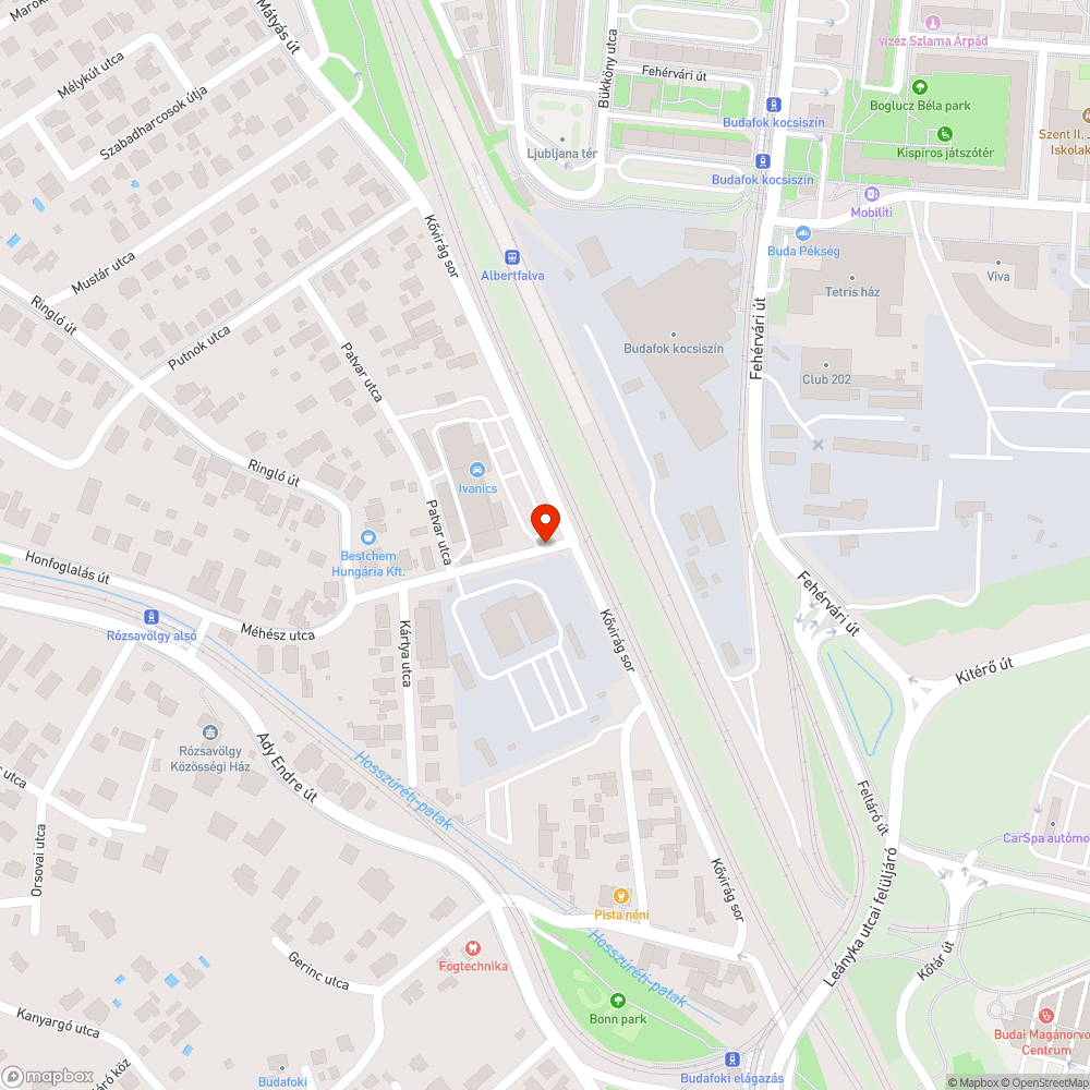 Mély kátyú az úttesten bejelentés helye