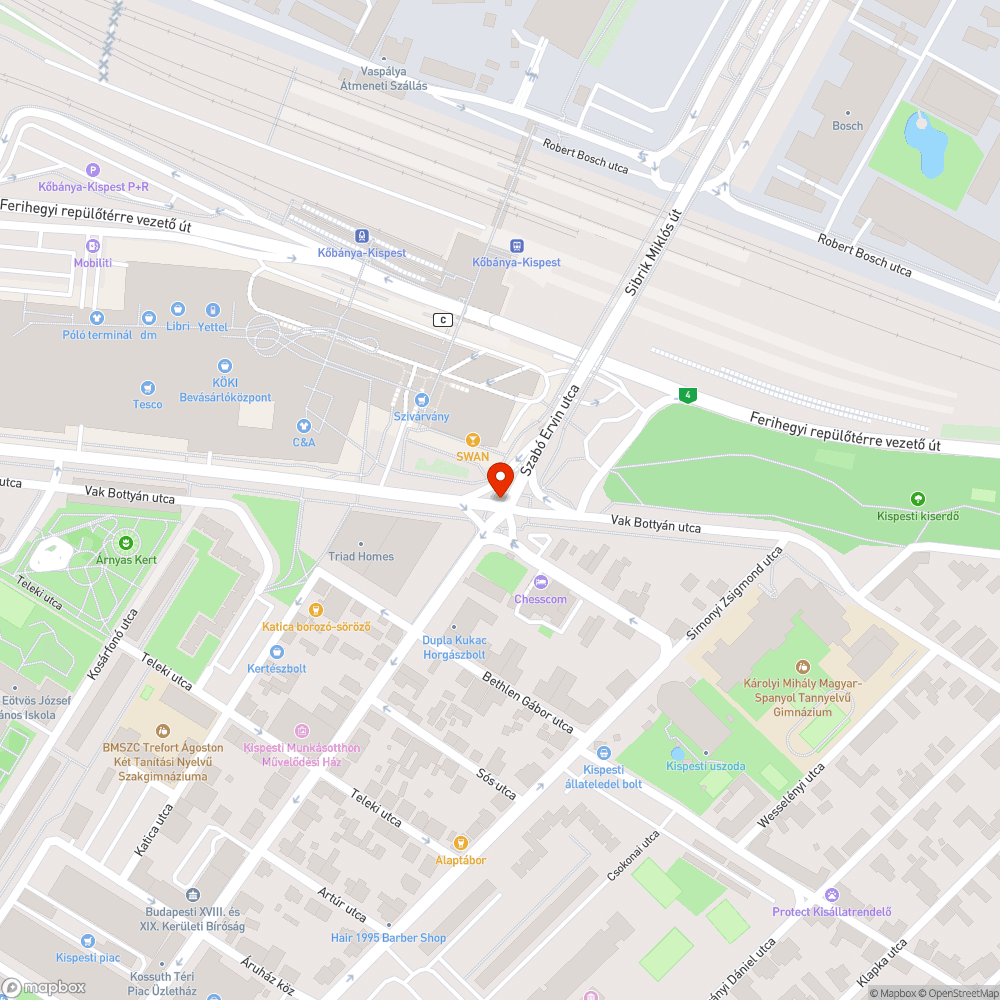 Kikerülési irányt mutató jelzőtábla tönkretéve bejelentés helye