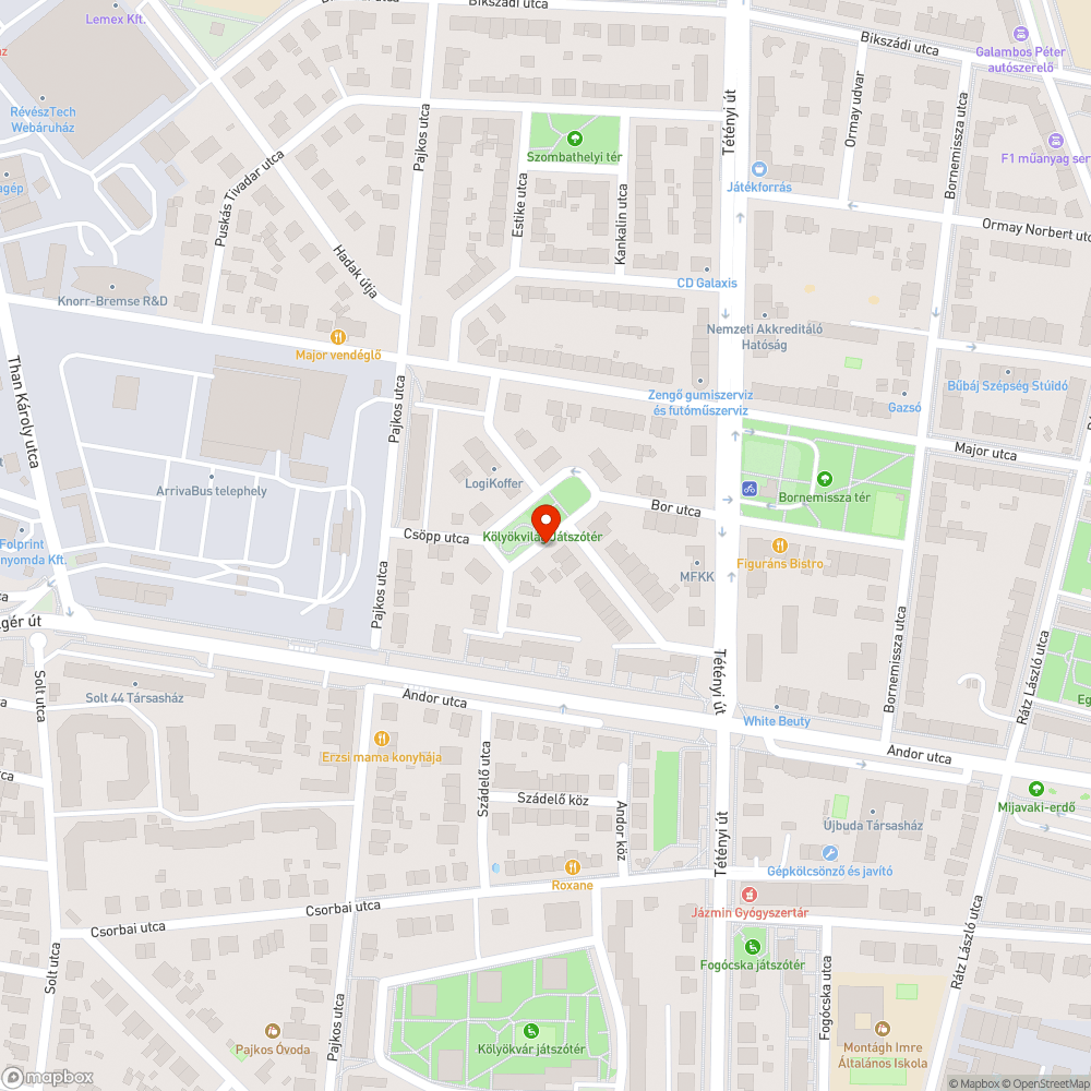 Elszállításra váró zöld hulladék bejelentés helye