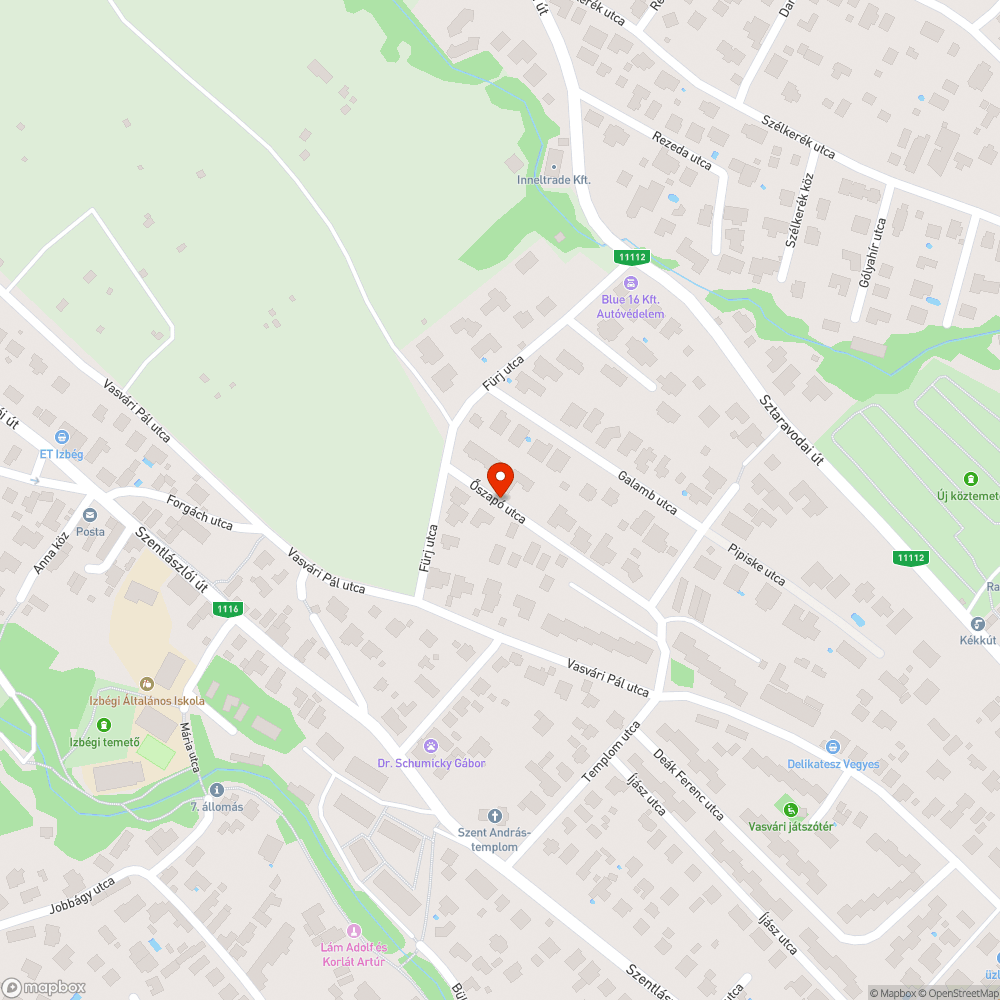 Parlagfüves rész az Őszapó utcában bejelentés helye