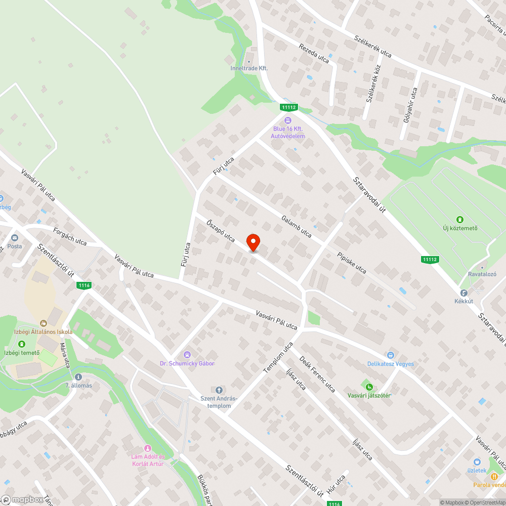 Felbontott és visszaaszfaltozatlan útfelület az Őszapó utcában bejelentés helye