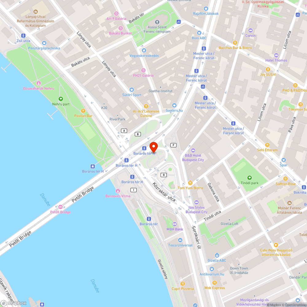 Boráros tér, Petőfi híd, pesti hídfő - penetrens bűz, vizelet, fekália és szemét bejelentés helye