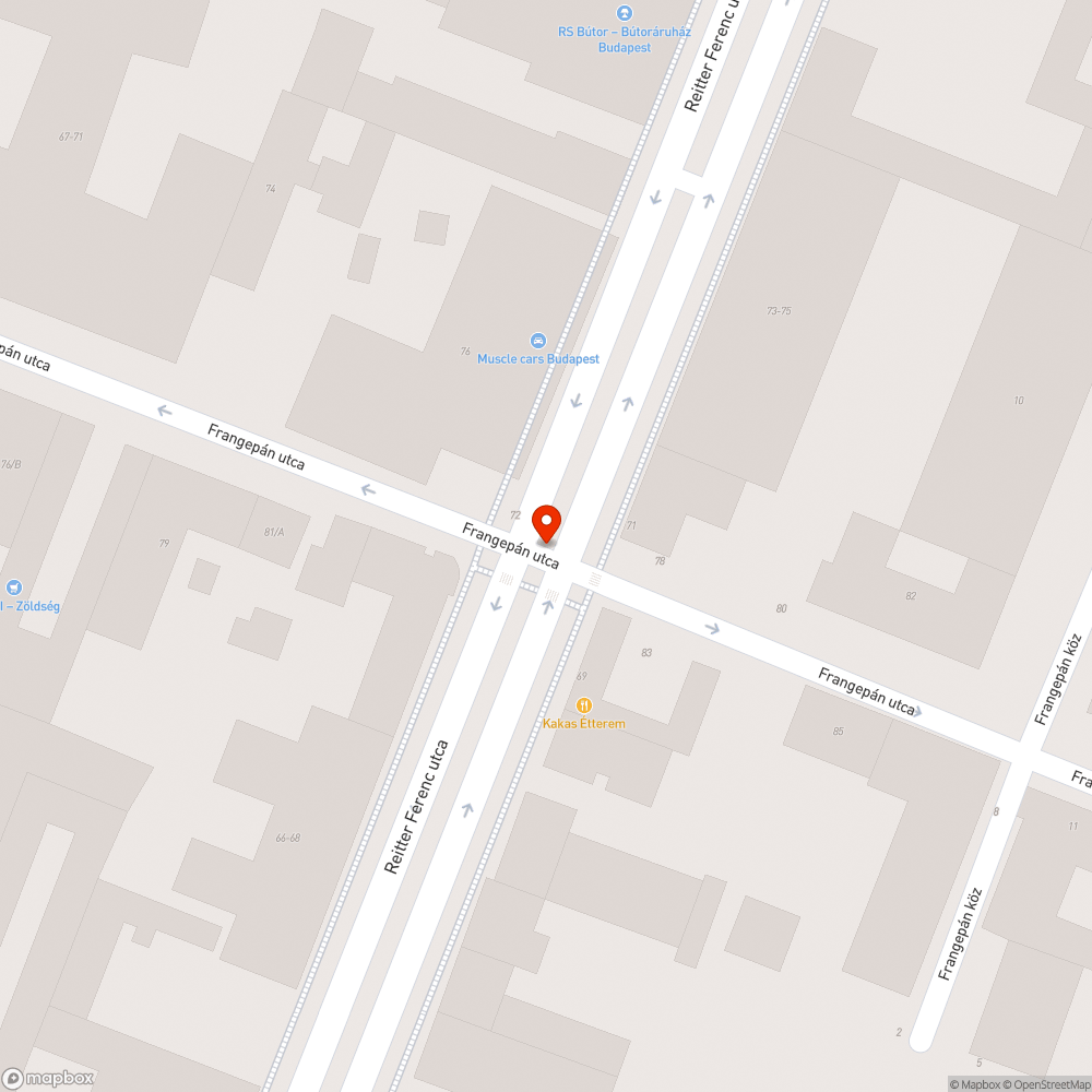 Igény közlekedési (domború) tükörre a Reitter Ferenc - Frangepán utca kereszteződésében bejelentés helye