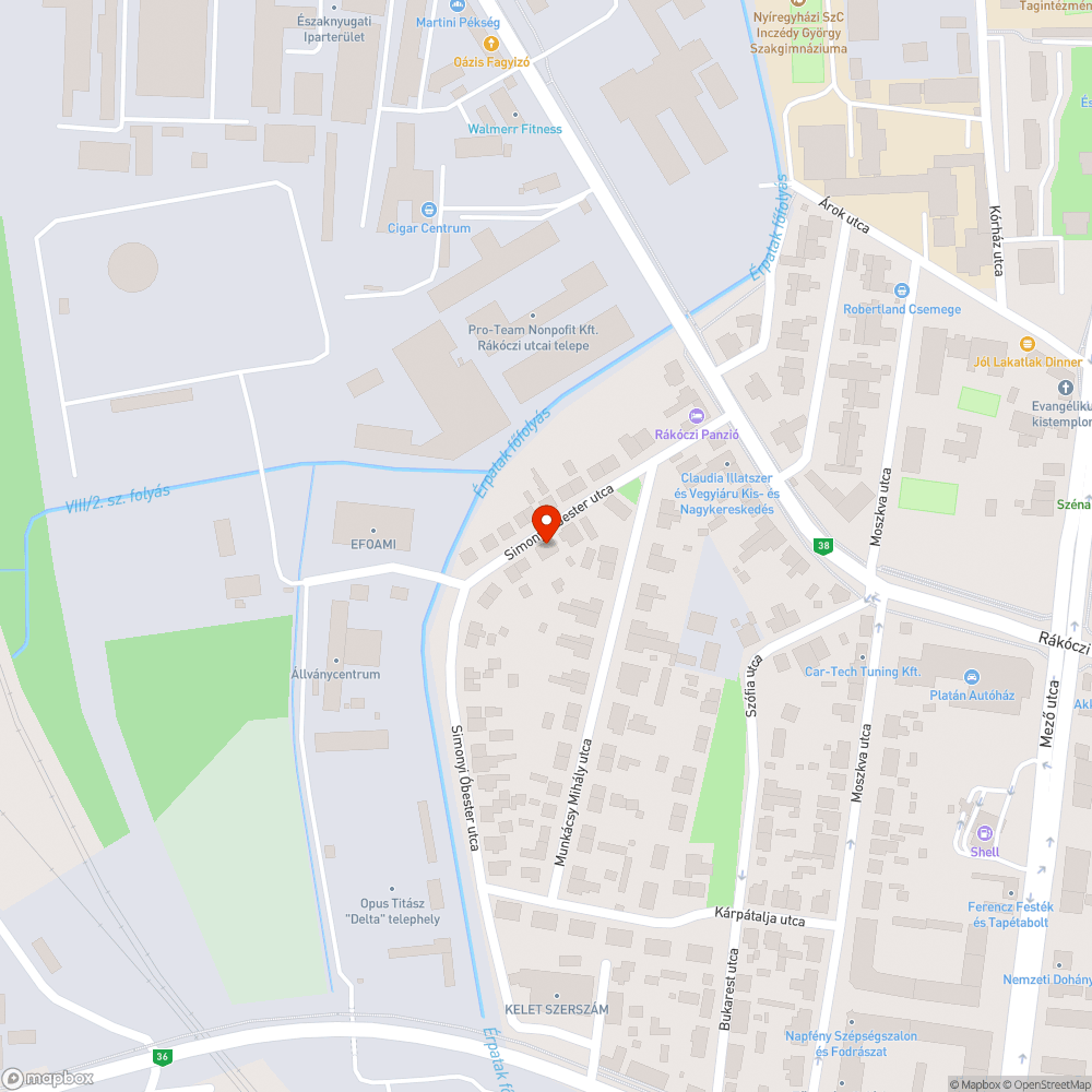 Sötét utca bejelentés helye