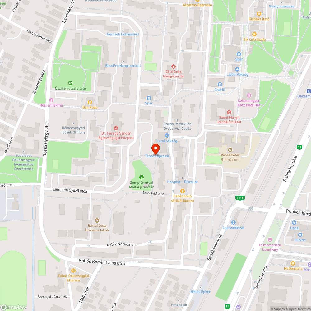 Darabokban lévő pad bejelentés helye