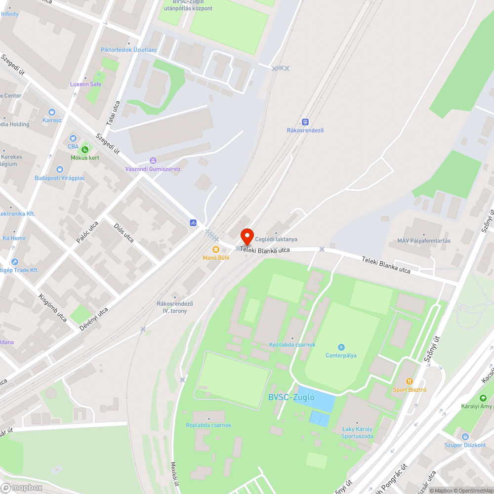 Balesetveszélyes vasúti átjáró - Rákosrendező bejelentés helye