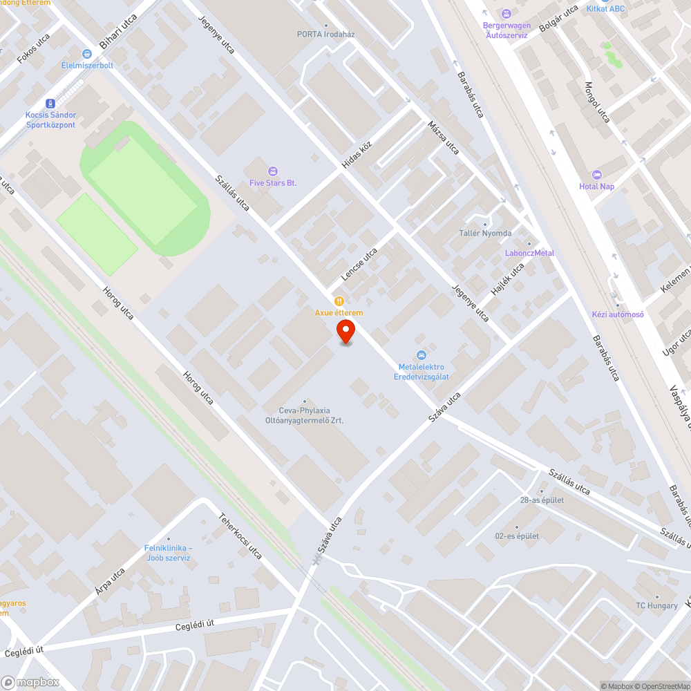 Elhagyott konténer a járda közepén bejelentés helye