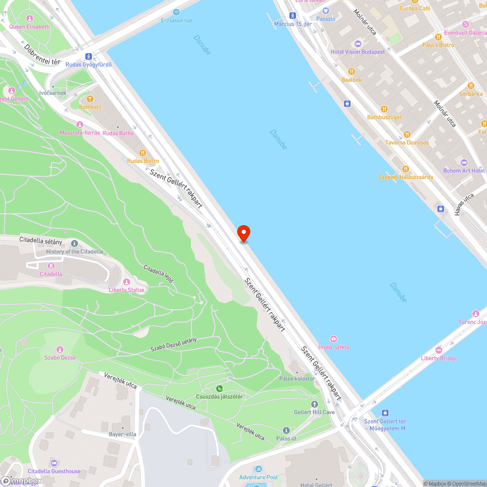 Árva járda-korlát a rakparti kerékpárúton bejelentés helye