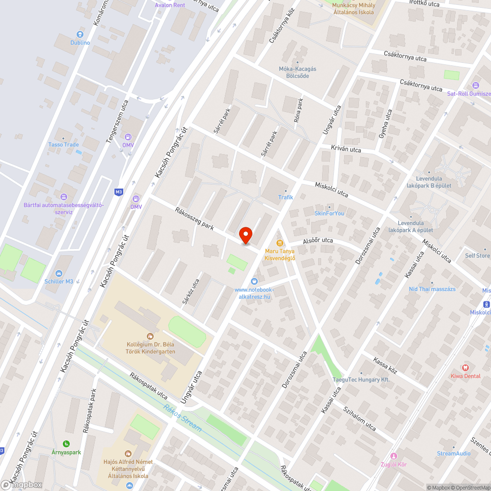 Kátyús út bejelentés helye