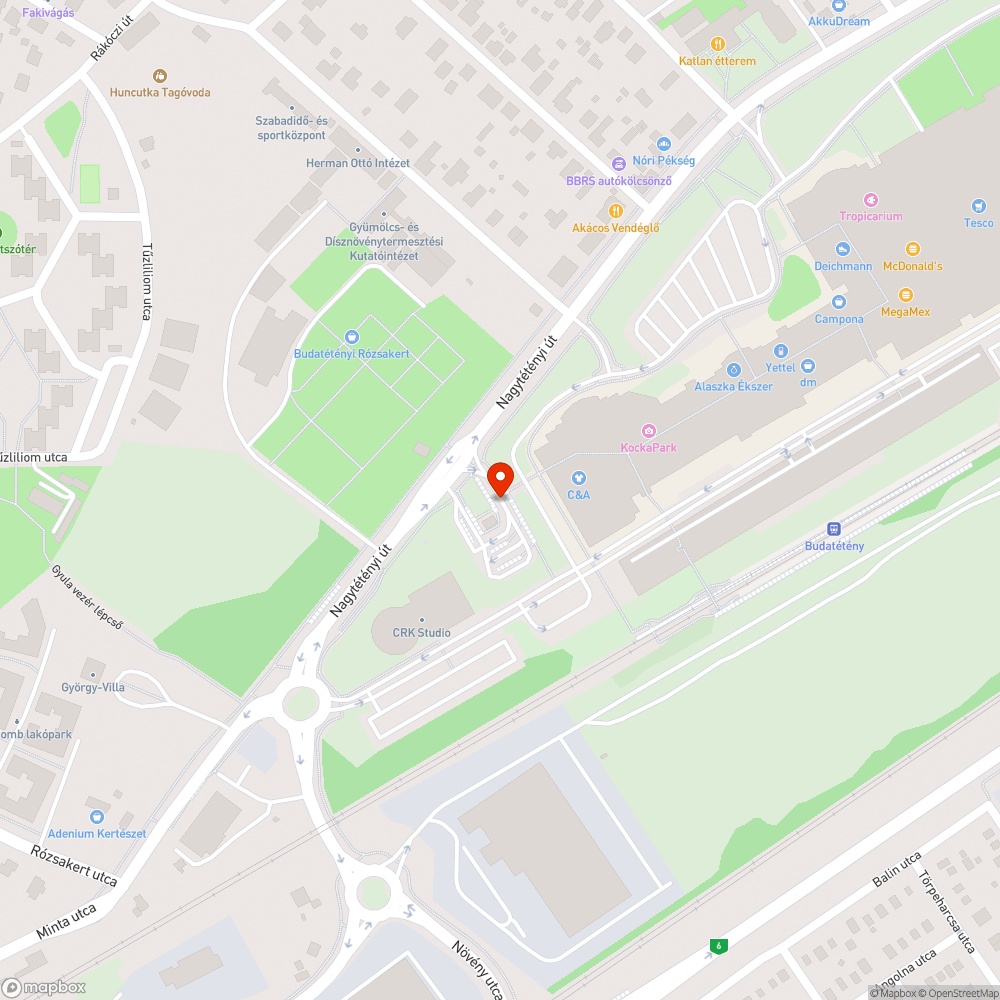 Gyenge minőségű csatlakozás Budatétény vasútállomás megállóhelyen bejelentés helye