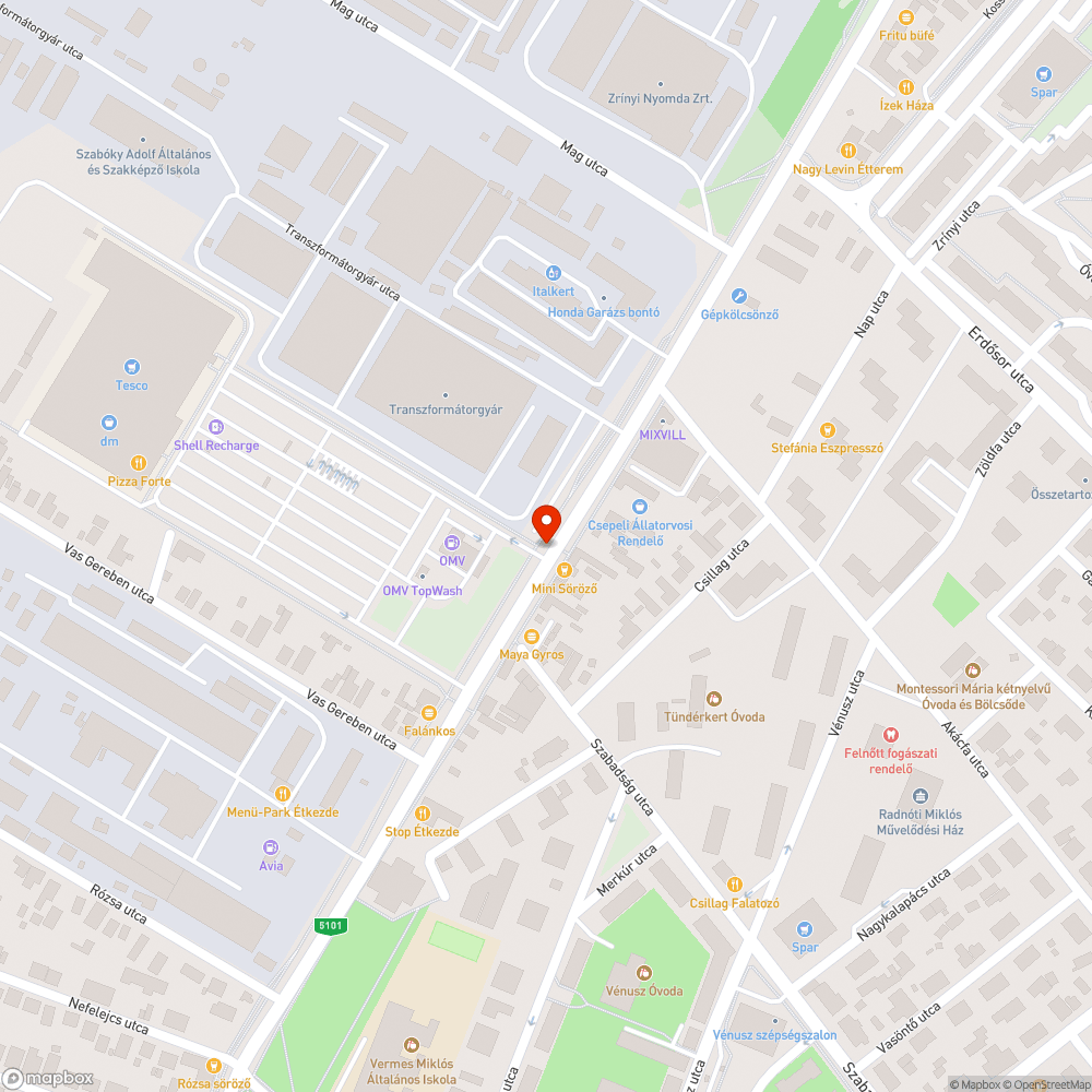 Törött műanyag kukatető a csepeli II. Rákóczi Ferenc úton (OMV 189) bejelentés helye