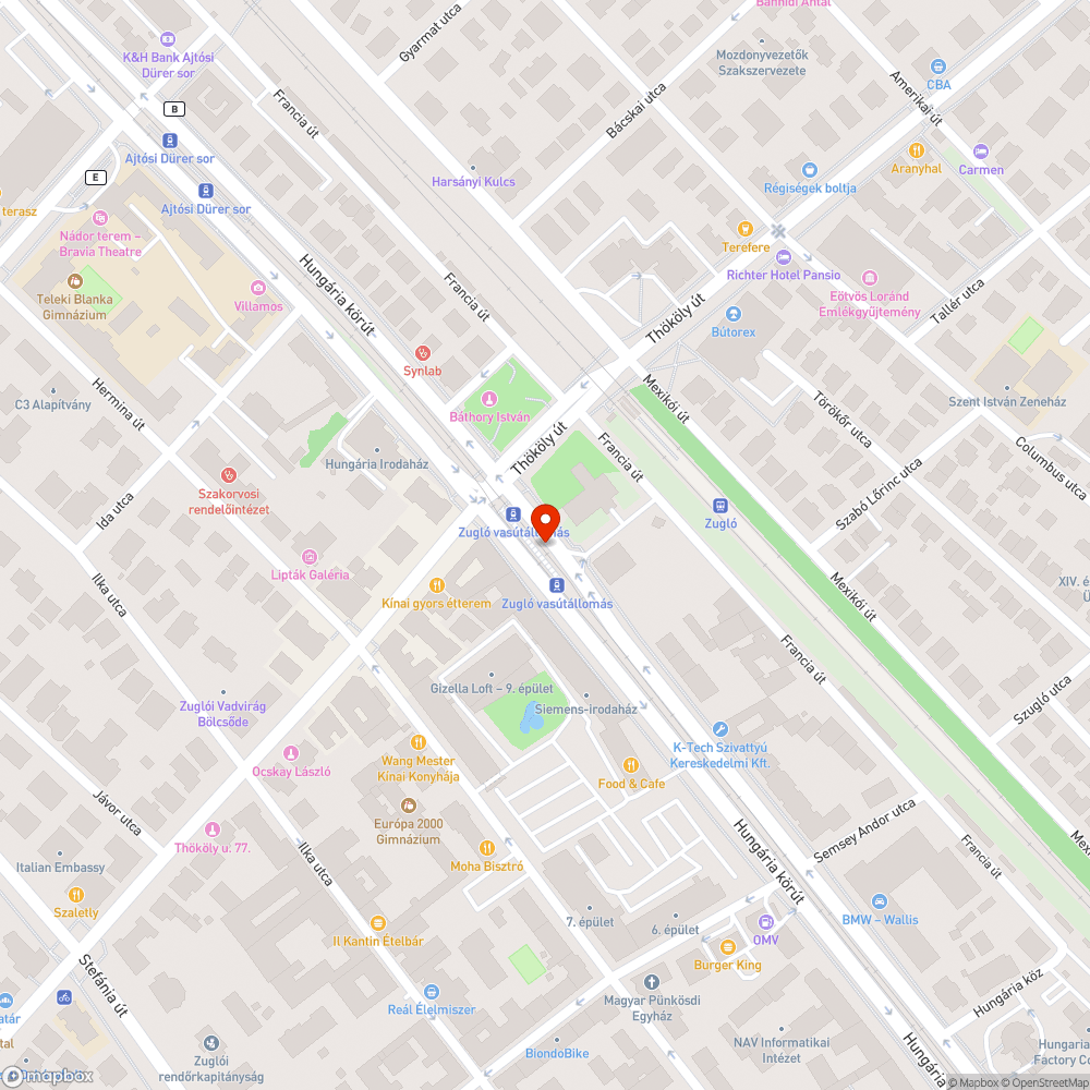 Koszos megállók bejelentés helye