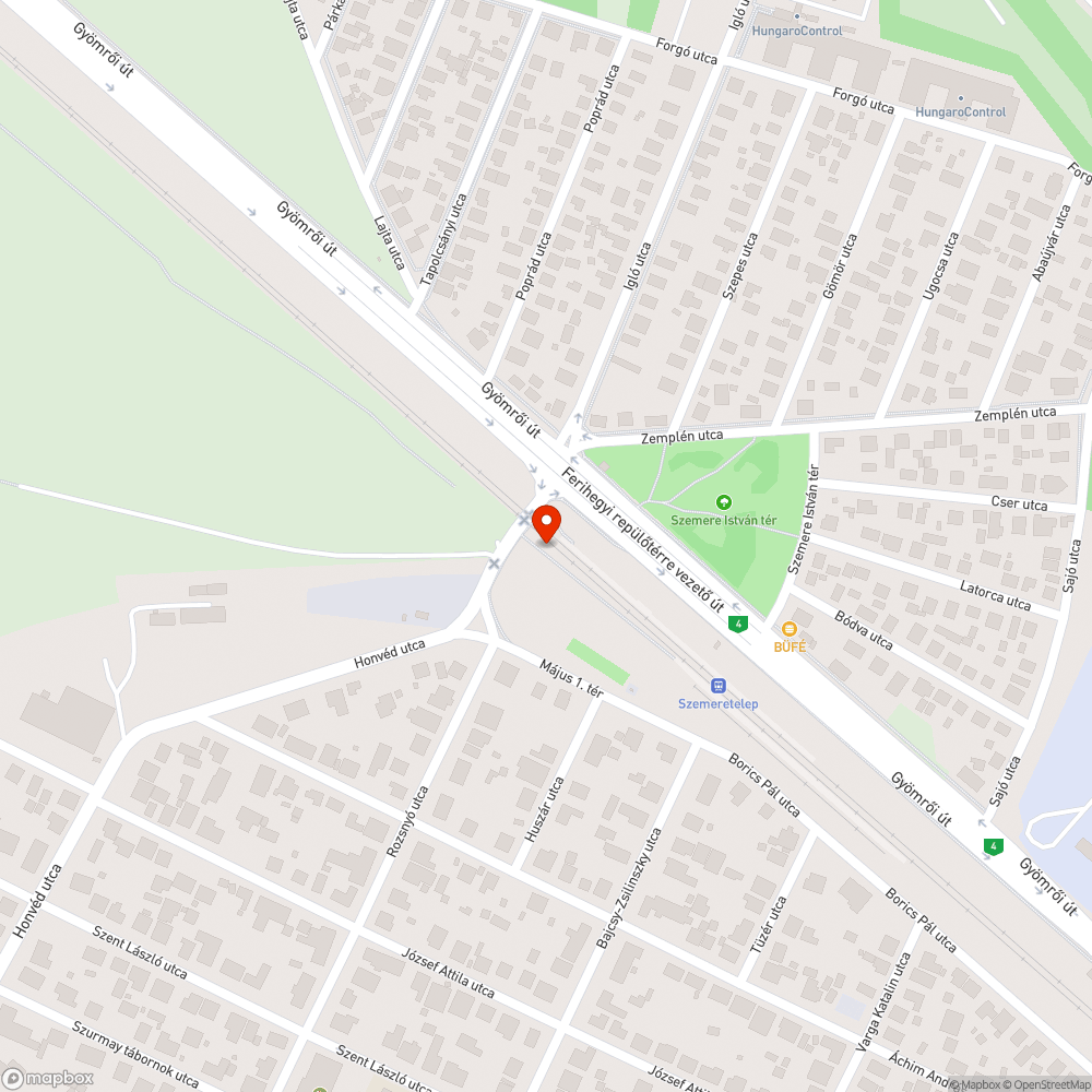 Szemeretelep vasúti átjáró lámpa indokolatlanul és hosszú ideig piros bejelentés helye