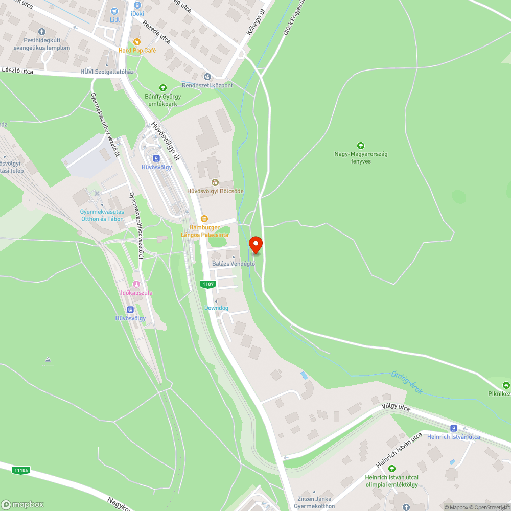 Megrongált pad bejelentés helye