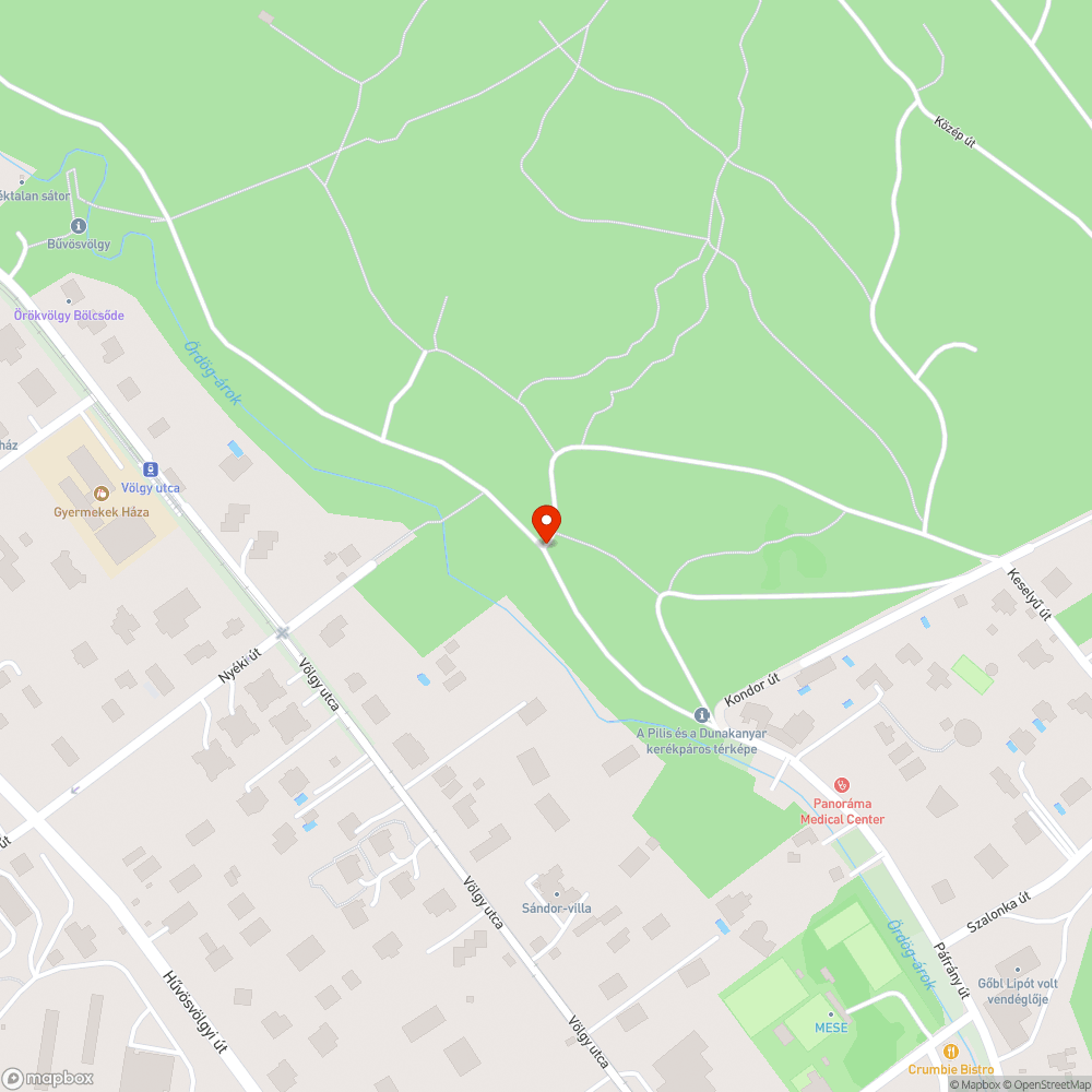 Megrongált pad bejelentés helye