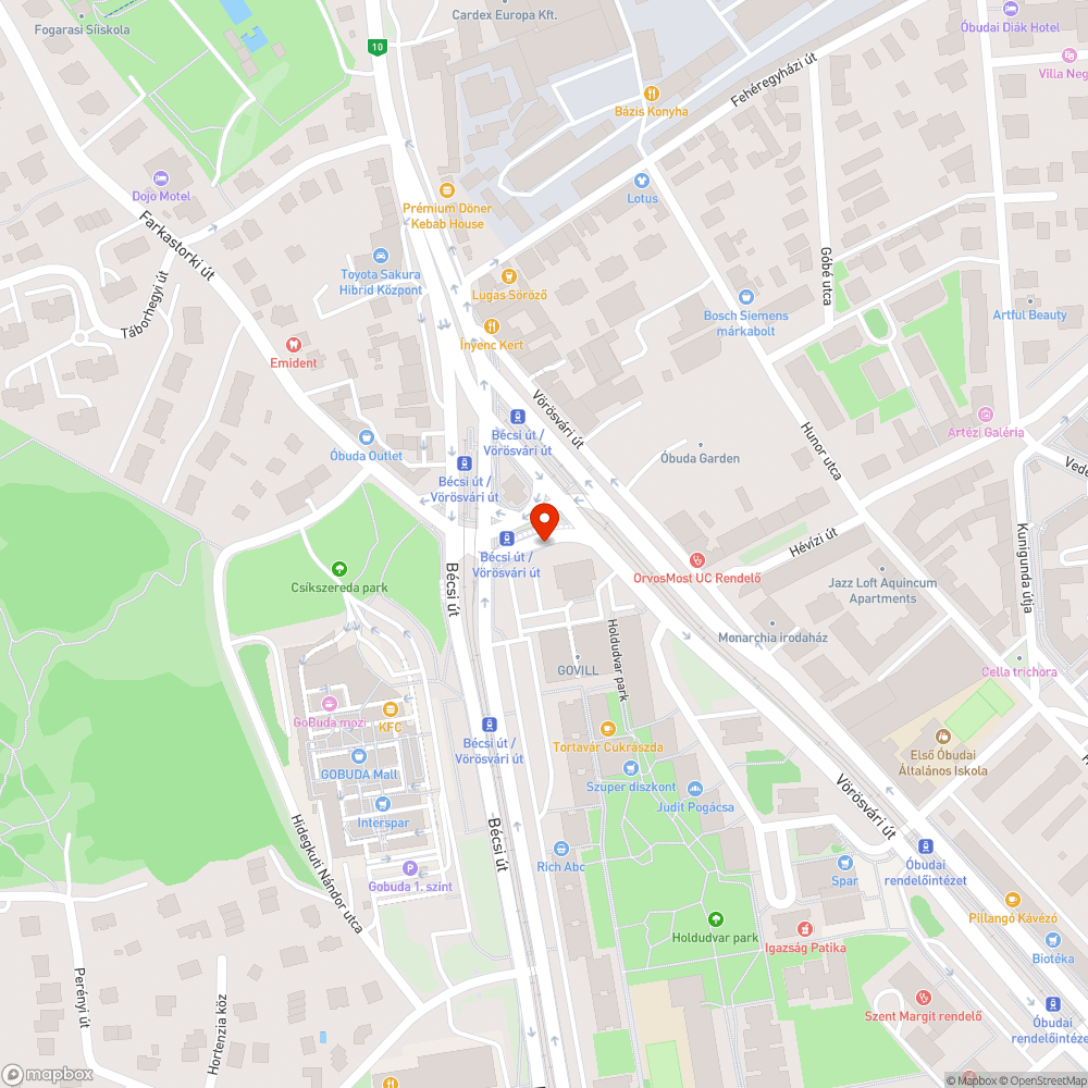 III. Ágoston utca 18. előtt víznyelő tisztítás (137, 237 buszmegálló) bejelentés helye