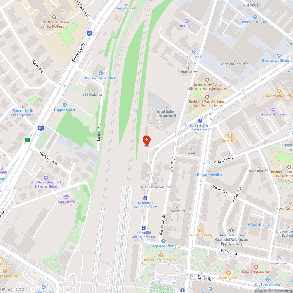 XI. Vasút utca gyom és szemét MÁV terület felől bejelentés helye