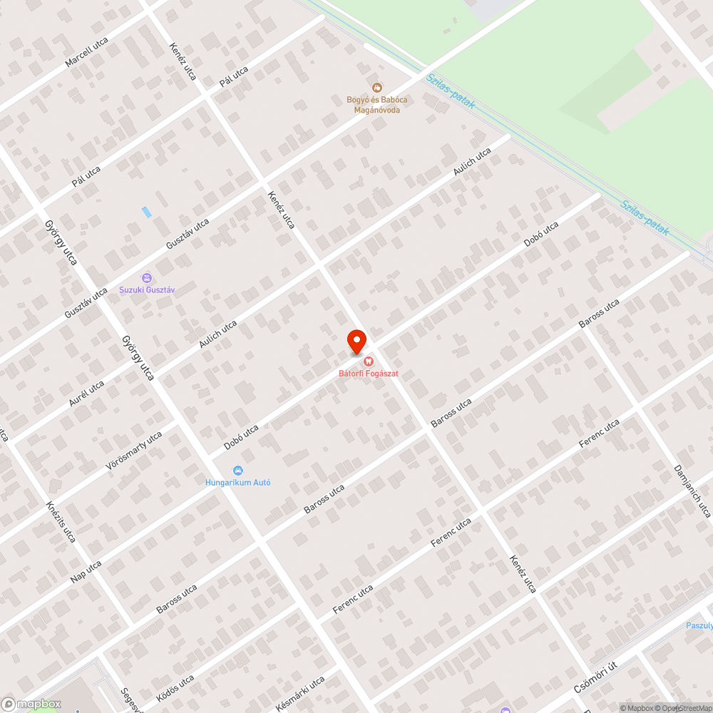 Beszakadó útpálya bejelentés helye