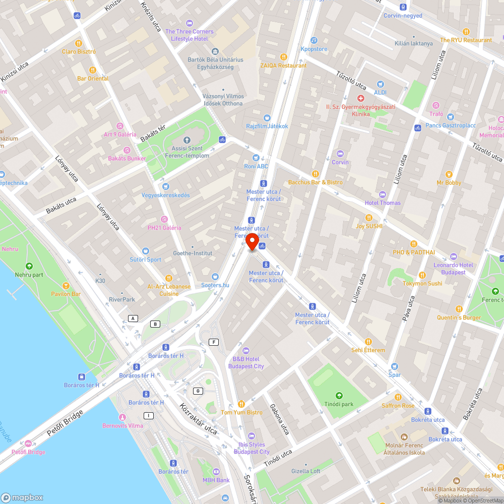 Mester utca - Ferenc körút, hiányzó fényterelő elem a gyalogos jelzőlámpánál bejelentés helye