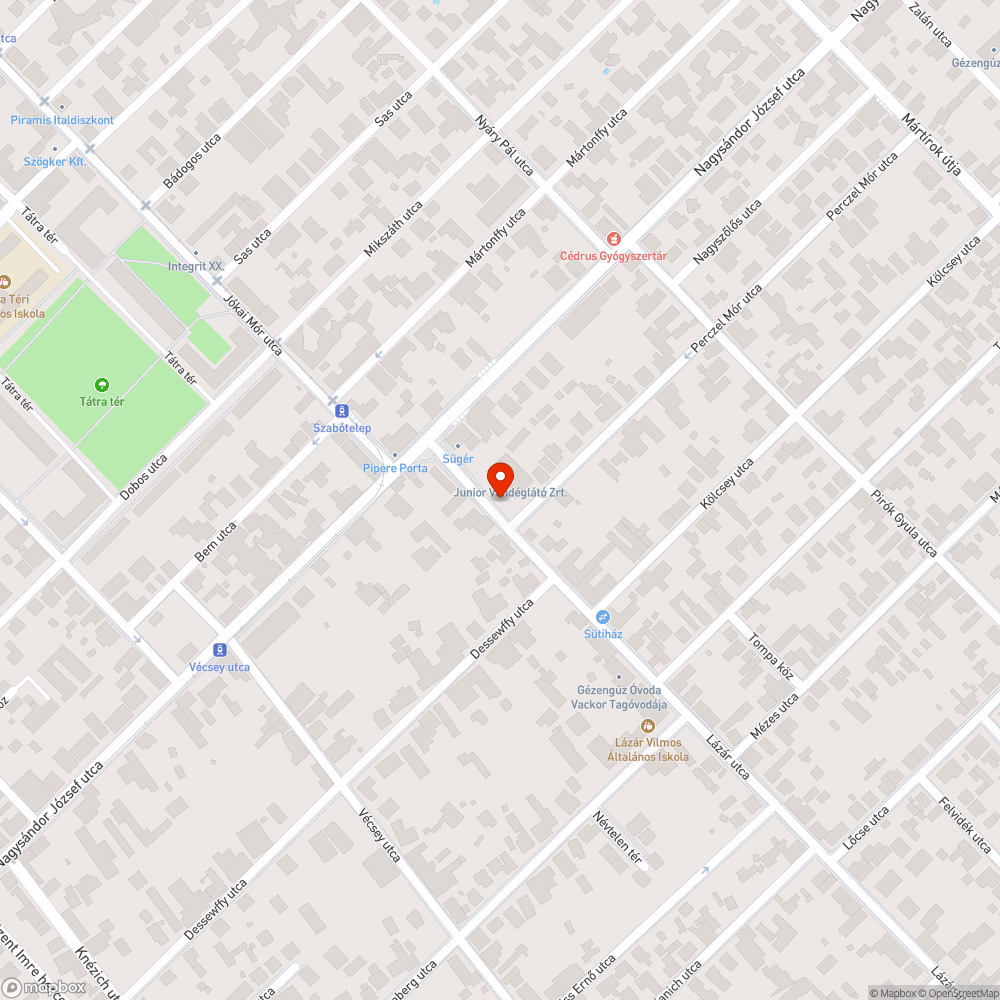 Növényzet bejelentés helye