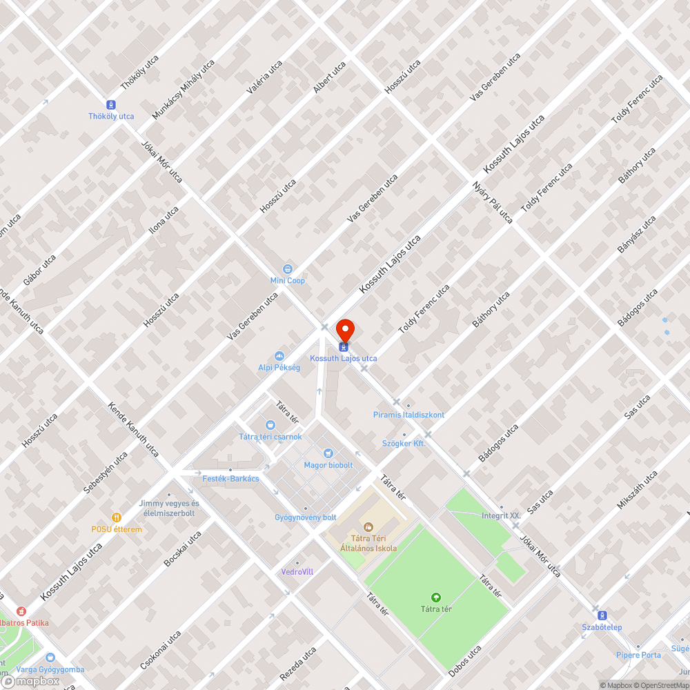 Kátyús járda bejelentés helye