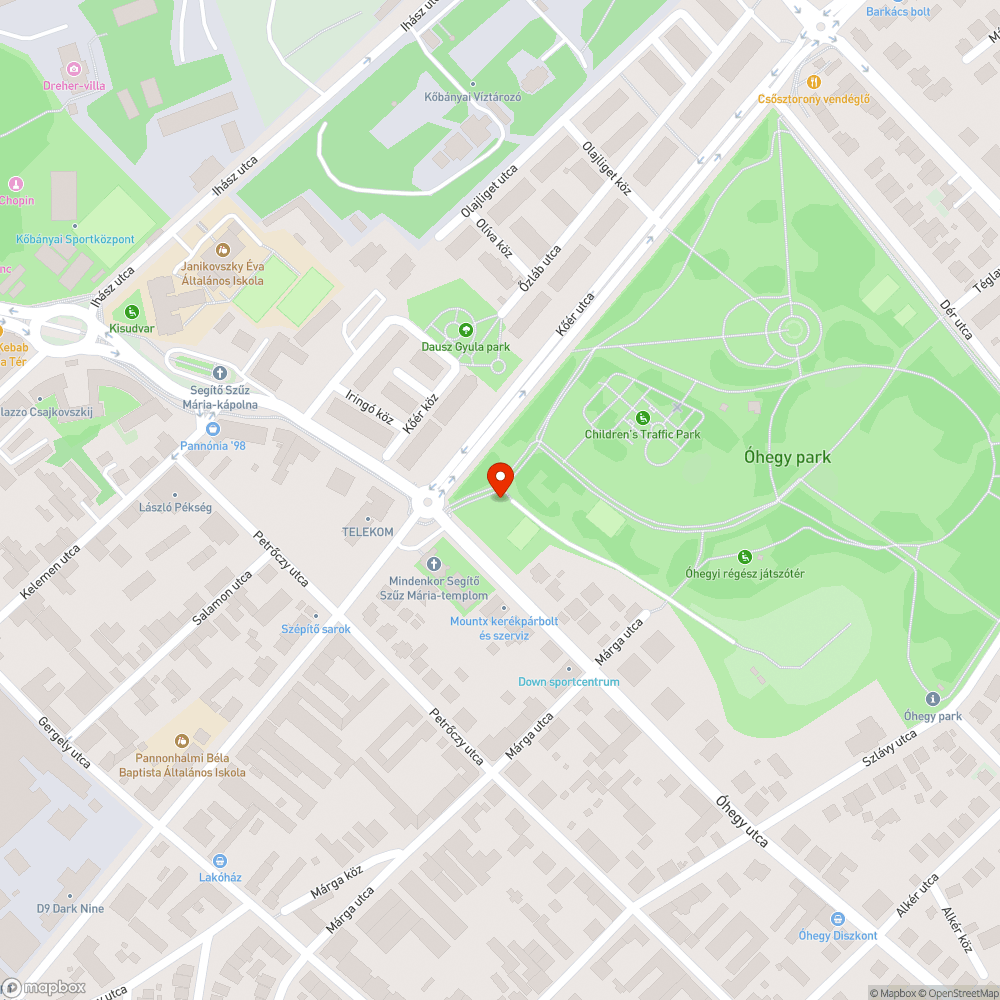 Leszakadt tábla bejelentés helye