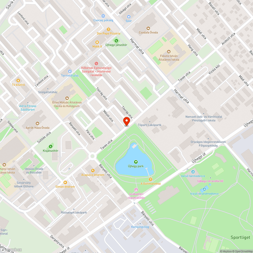 Javítandó/cserélendő utcanévtábla bejelentés helye