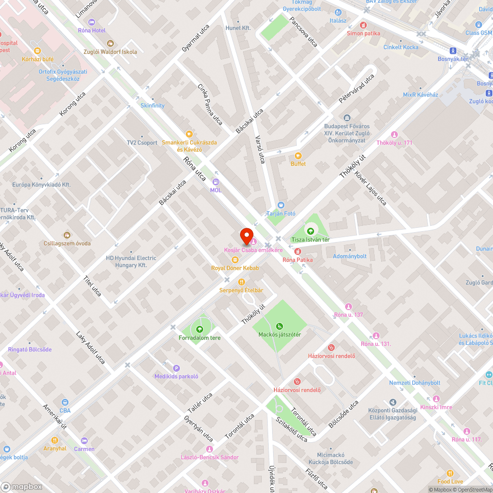 kiszáradt fa bejelentés helye