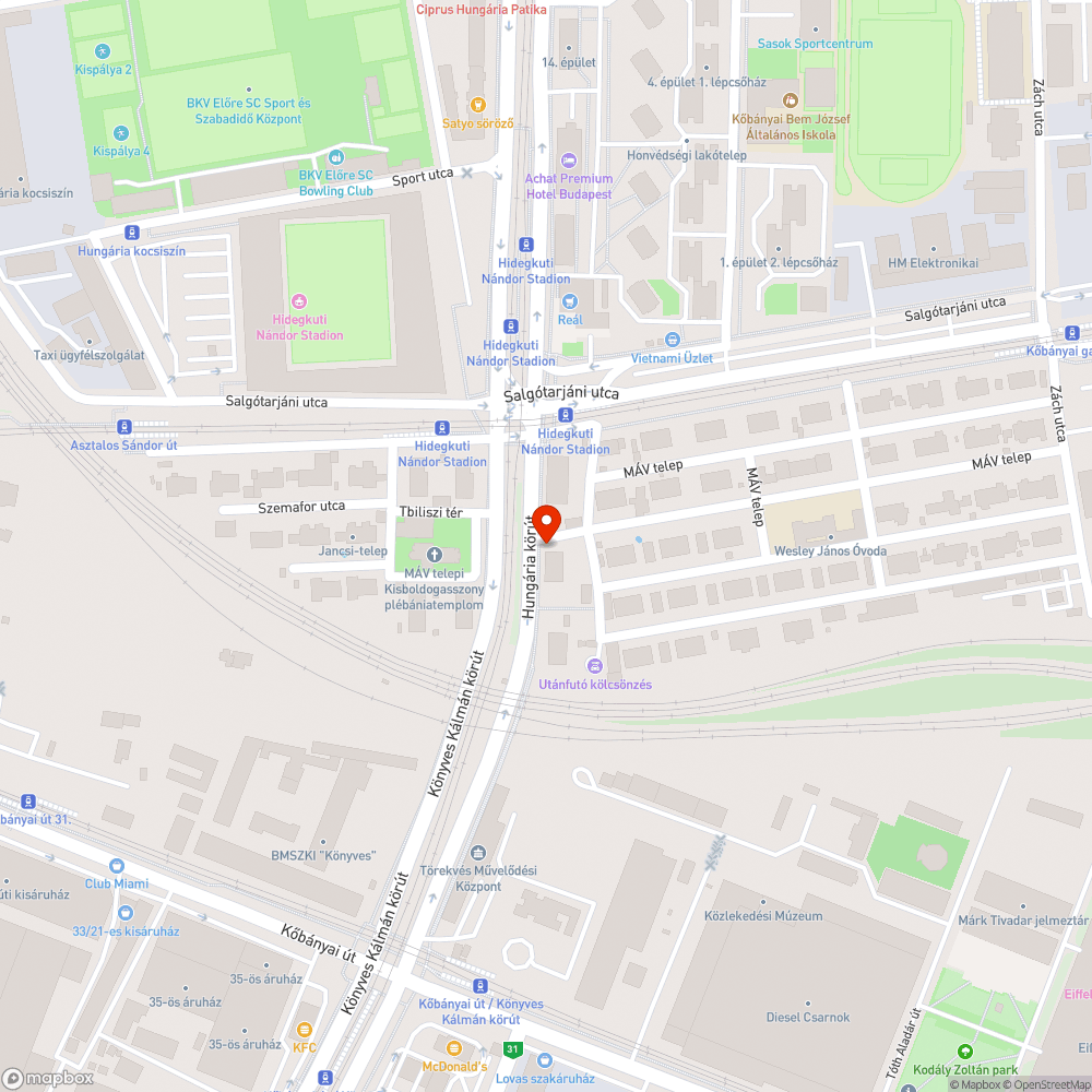 Szalagkorlát megsérült és belóg a kerékpárútra bejelentés helye