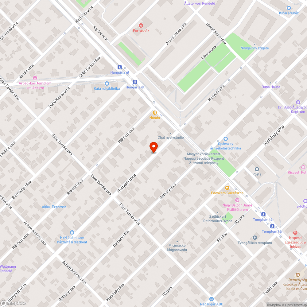 útba lógó akác bejelentés helye