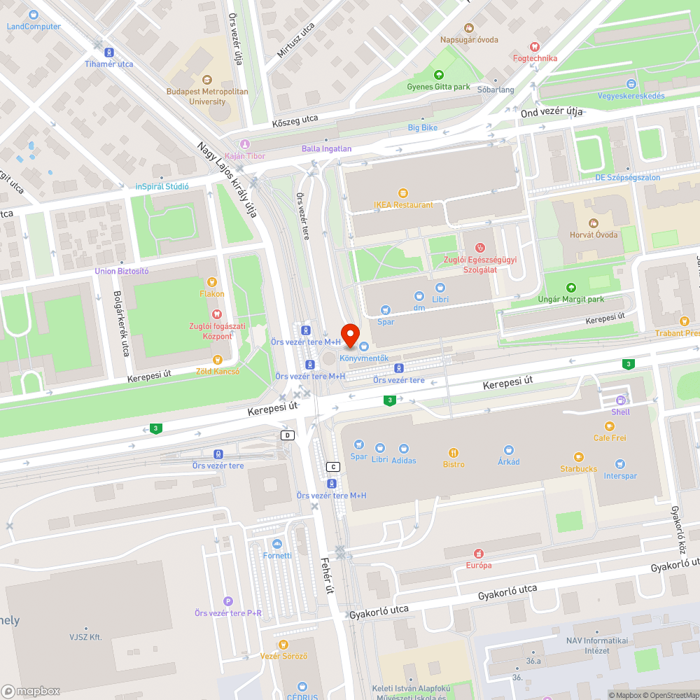 Örs vezér tere - balesetveszélyes hasadék a járdán a nyilvános illemhely közelében bejelentés helye