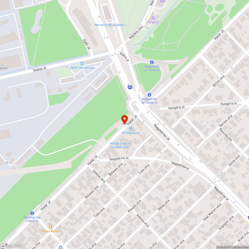 Teleszemetelt buszmegálló bejelentés helye