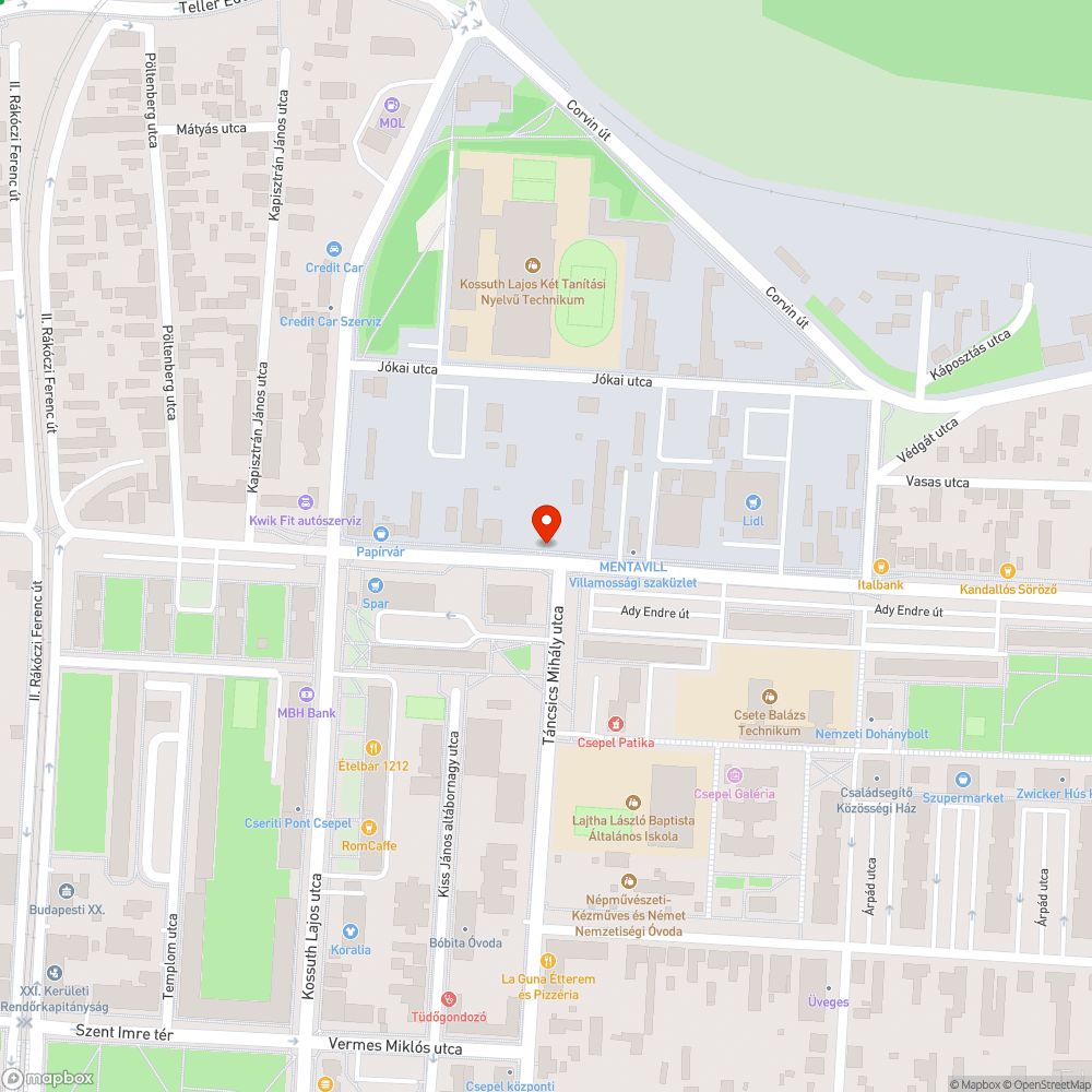 Útburkolat hiba bejelentés helye