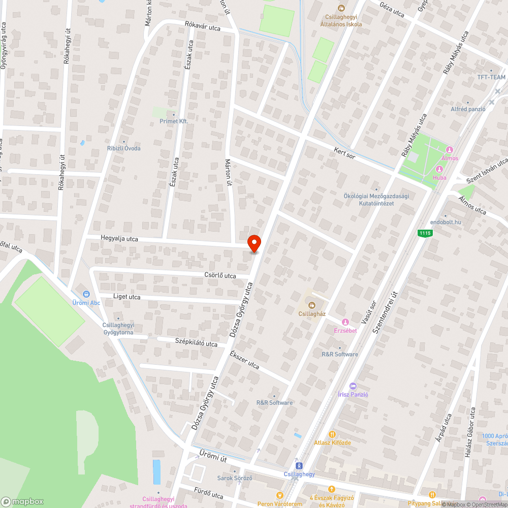 Zebra felfestése a Dózsa György útra bejelentés helye