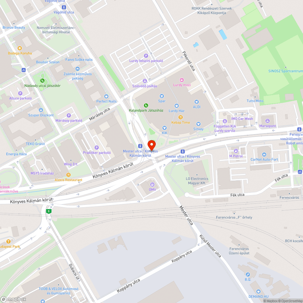 Széttört hulladékgyűjtő tartály - (Mester utca - Könyves Kálmán körút) bejelentés helye