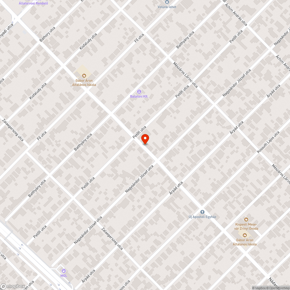 Nádasdy utca 70 előtti járda bejelentés helye